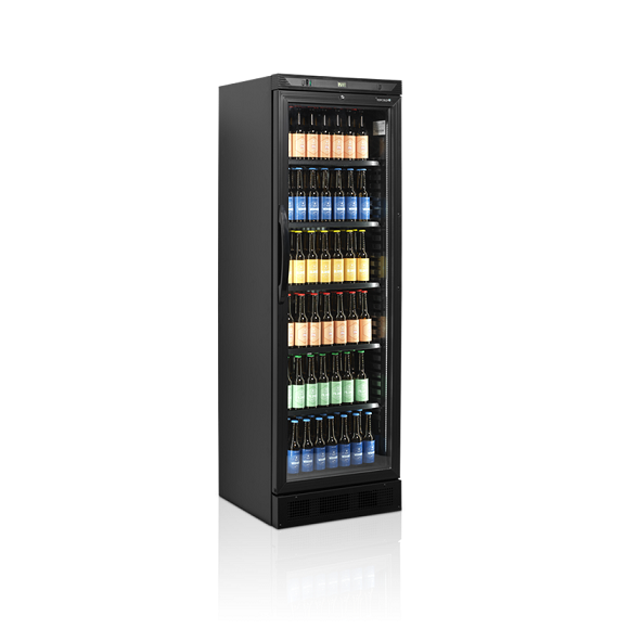 Tefcold Flaskekjøler/Displaykjøler CEV425 BLACK perfekt for kiosker, kantiner, restauranter og idrettslag