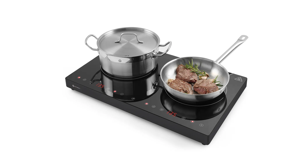 Dobbel induksjonsplate V230/3500W, 608x405x(h)54mm