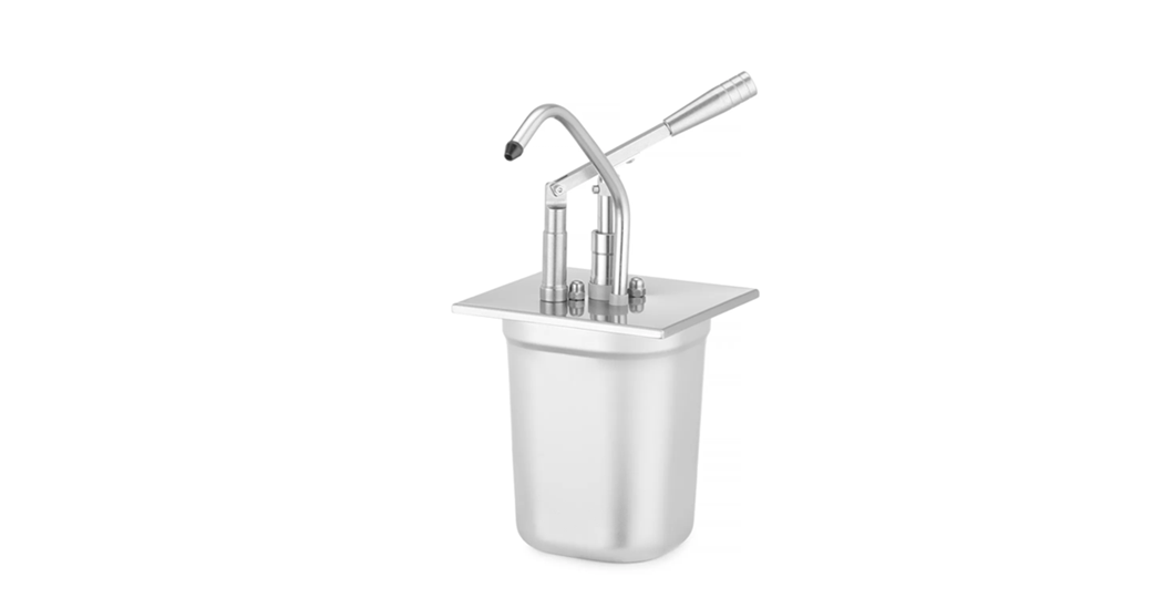 Lokk med dispenser for kantine / GN-beholdere – dosering av sauser med stil