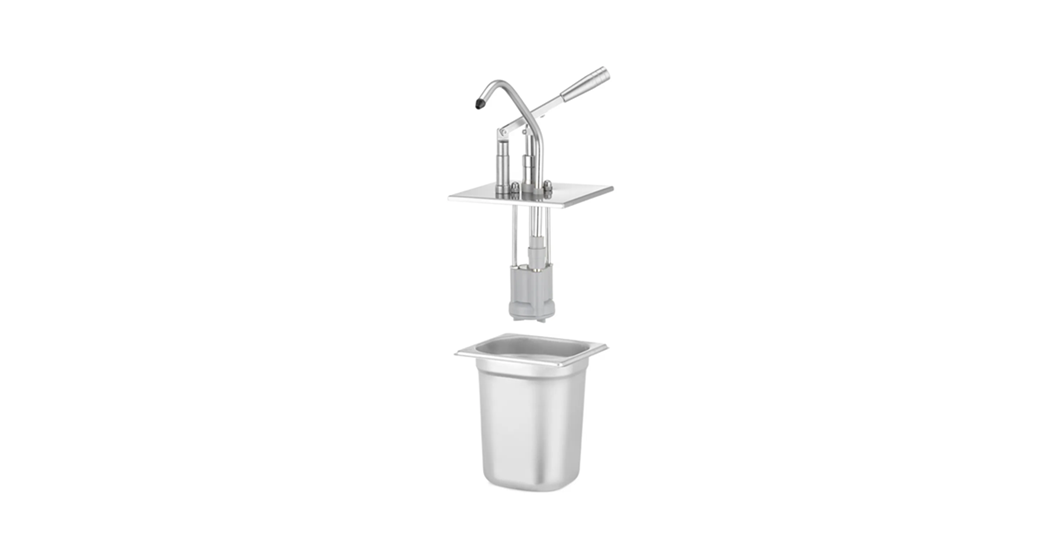 Lokk med dispenser for kantine / GN-beholdere – dosering av sauser med stil