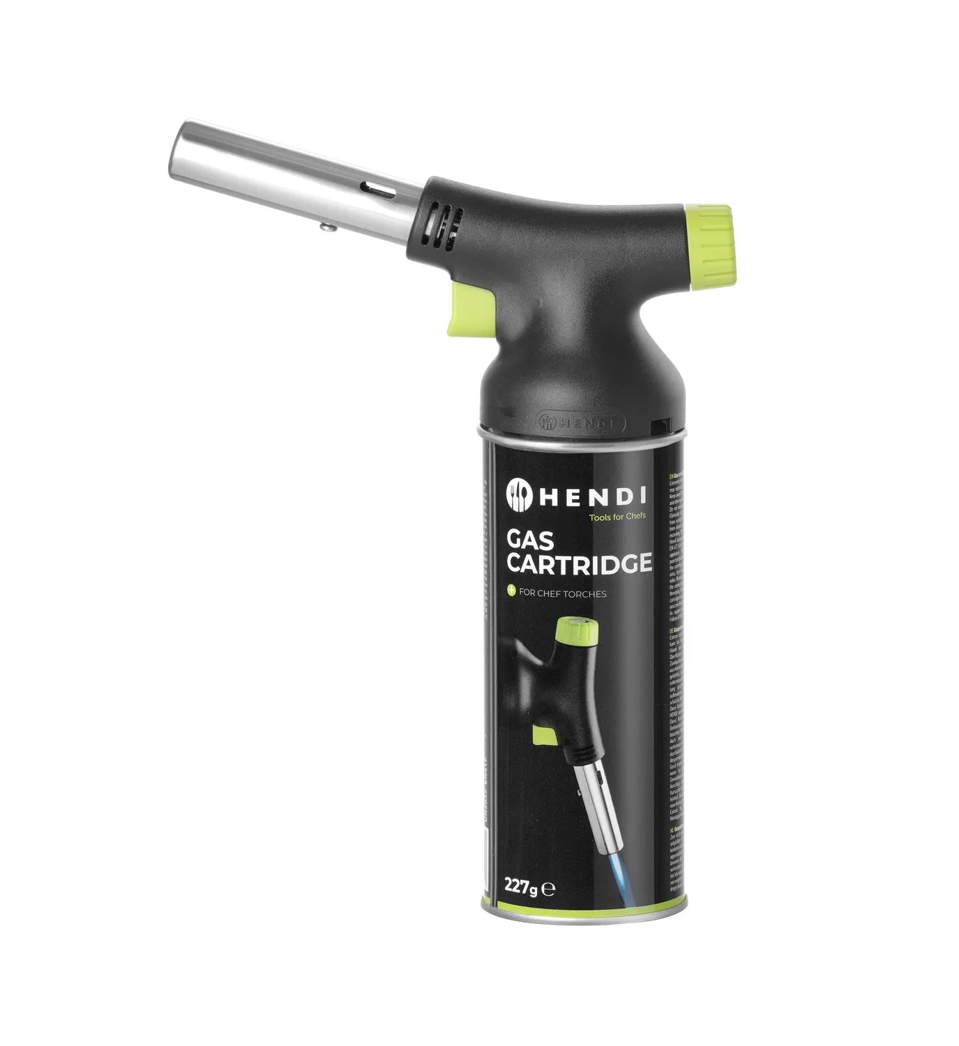 Kokkens jetbrenner / gassbrenner – Sett med gasspatron – Profesjonell flamberings- og grillbrenner