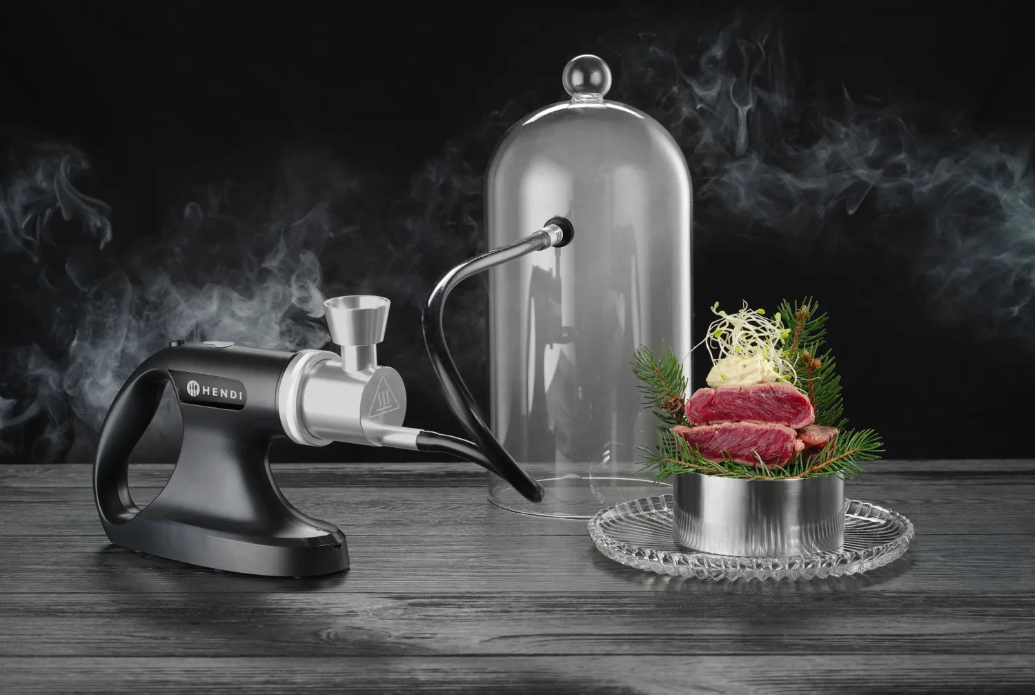 Røykepistol med oppladbart batteri – 3 hastigheter for røykinfusjon