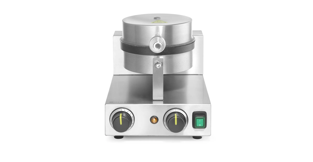 Vaffeljern for runde Belgiske vafler ø19 cm med timer