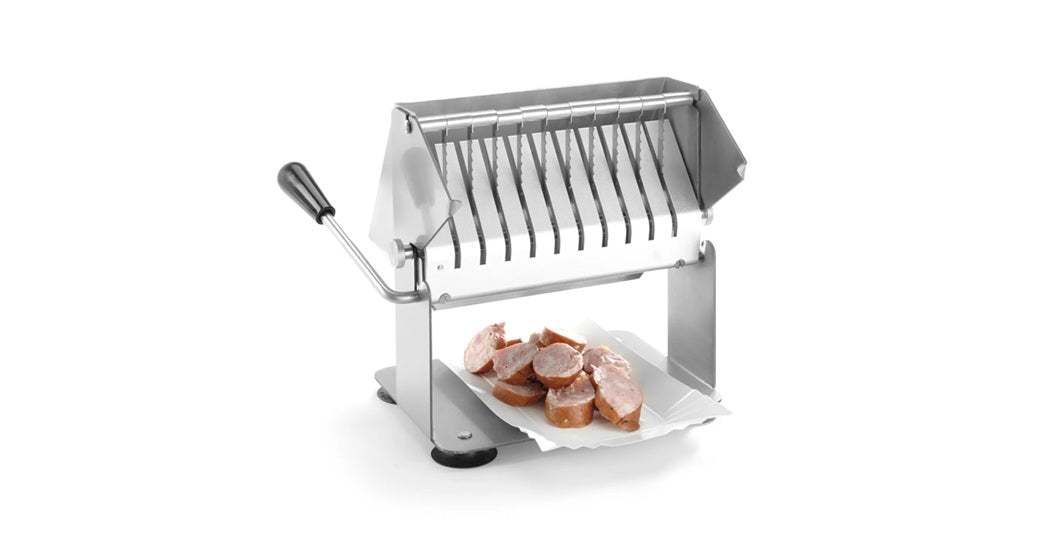 Pølsekutter som kutter i 11 biter, lett å rengjøre