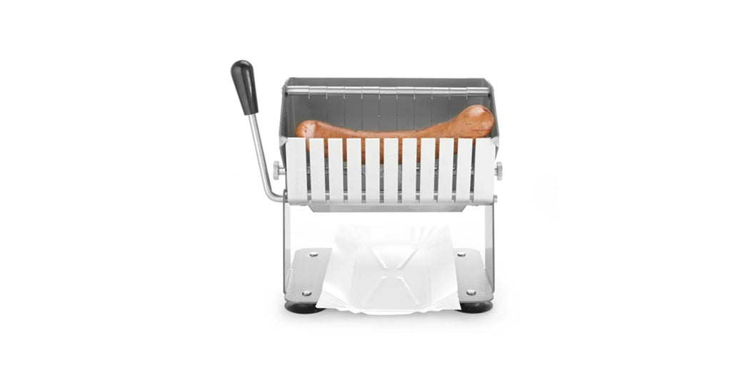 Pølsekutter som kutter i 11 biter, lett å rengjøre