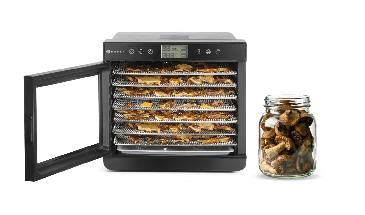 Dehydrator / mattørker i kjøkkenserien for 7 brett – tørking av frukt, bær og kjøtt