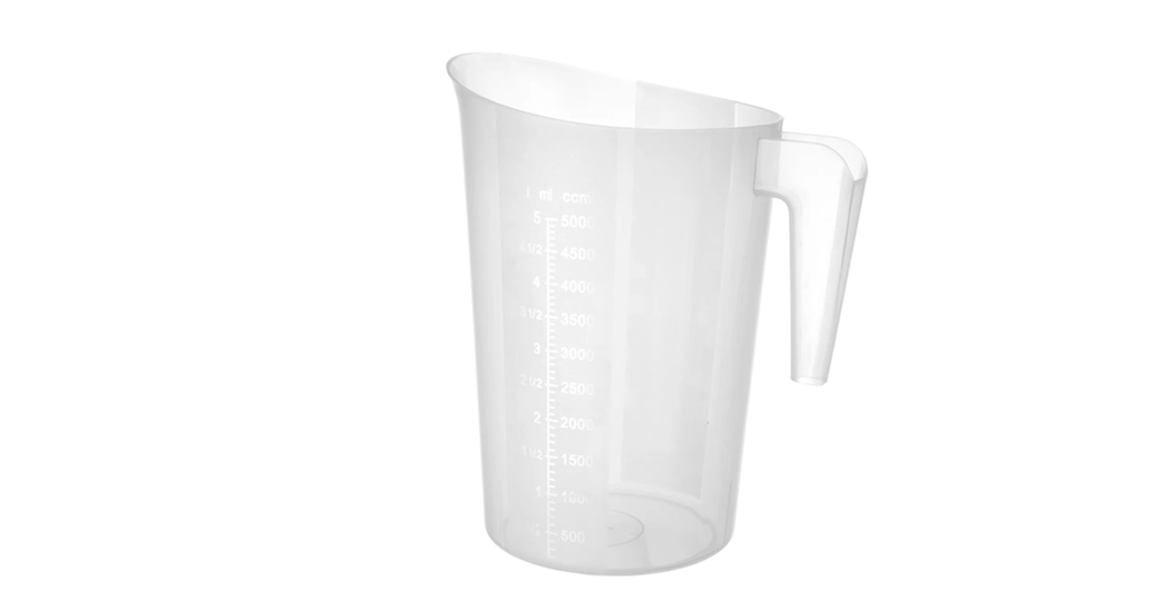 Stablebar målebeger / målemugge i polypropylen – plassbesparende og nøyaktig