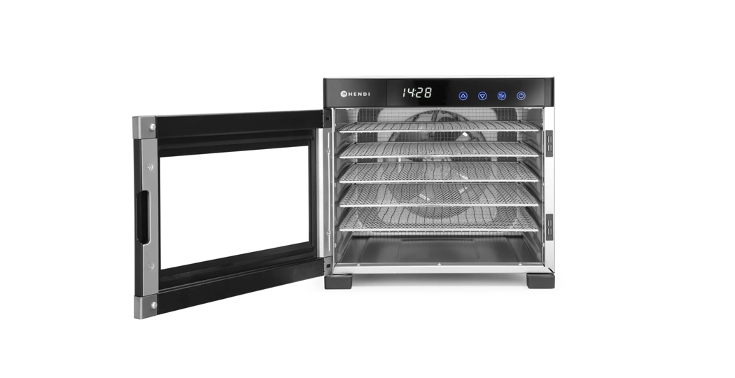 Dehydrator / mattørker i proffserien for 6 brett – tørking av frukt, bær og kjøtt