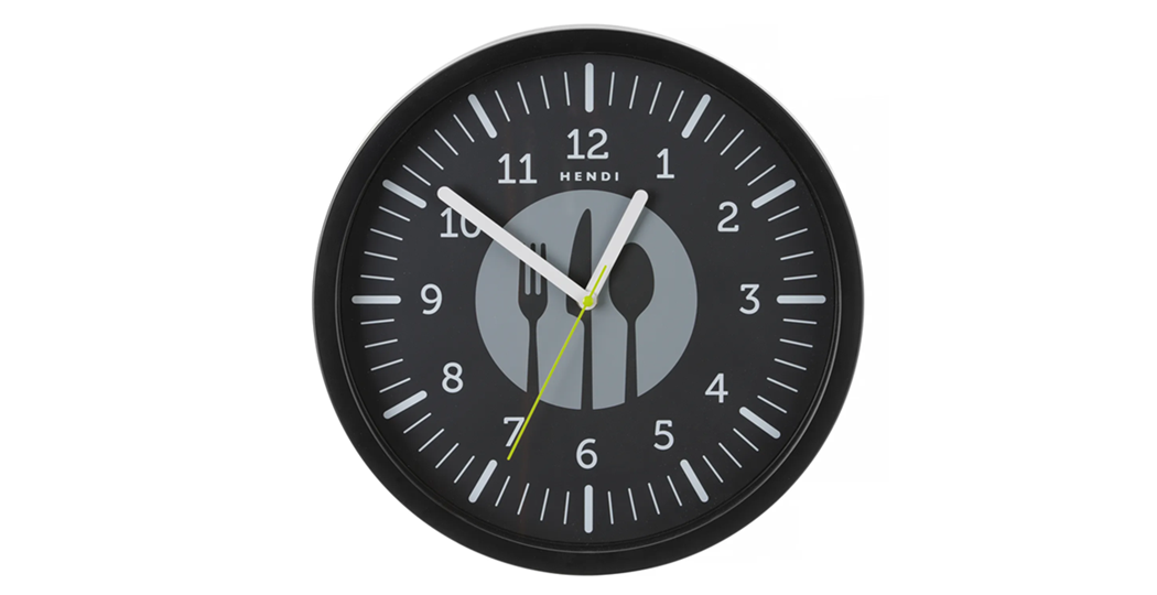 Elegant veggklokke / veggur med kjøkkendesign – 35,6 cm i diameter