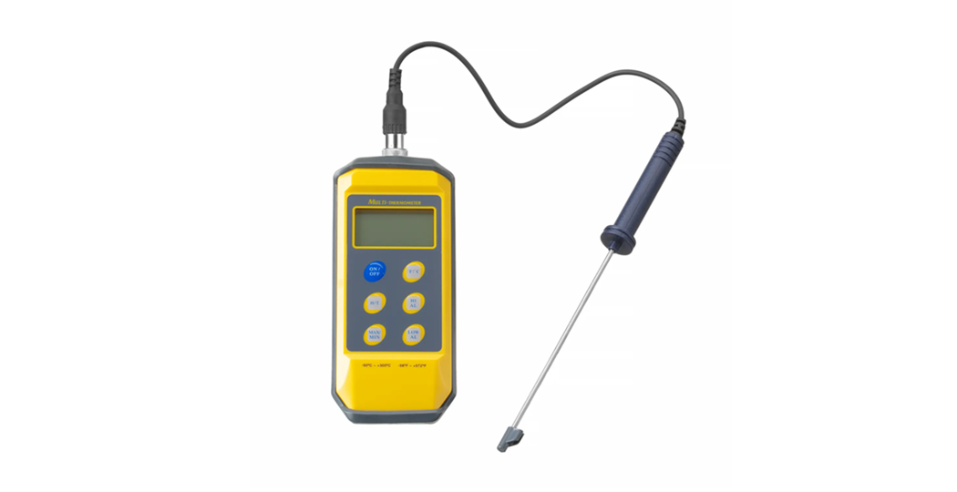 Digitalt termometer med holder og kjernetemperaturføler – robust og presist