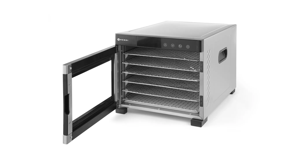 Dehydrator / mattørker i proffserien for 6 brett – tørking av frukt, bær og kjøtt