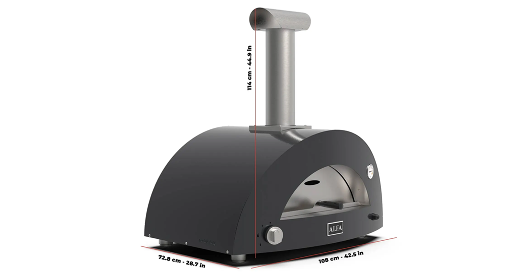 Alfa pizzaovn Moderno 3 Pizza hybrid i fargen Ardesia grey, Antique red eller Fire yellow