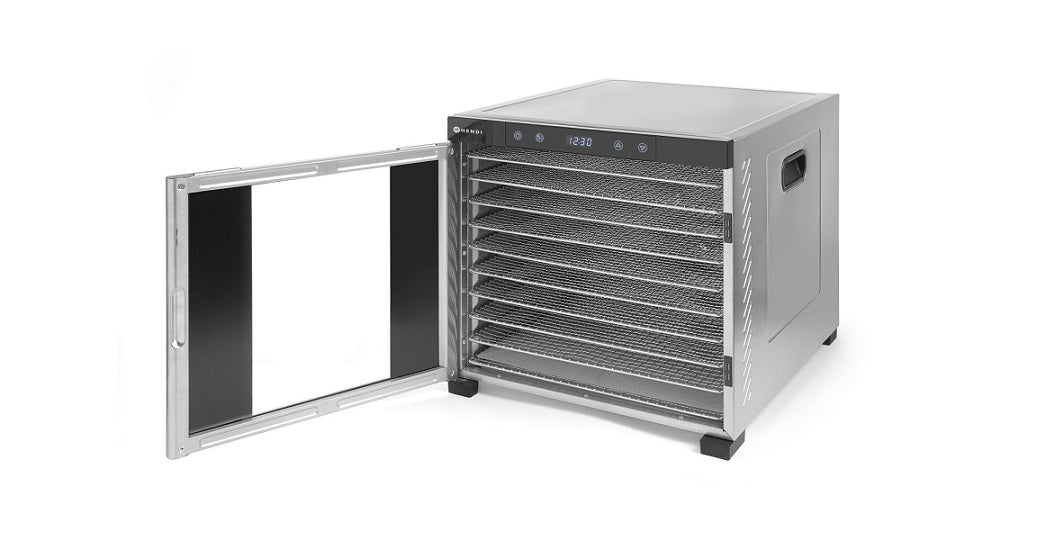 Dehydrator / mattørker i proffserien for 10 brett – tørking av frukt, bær og kjøtt