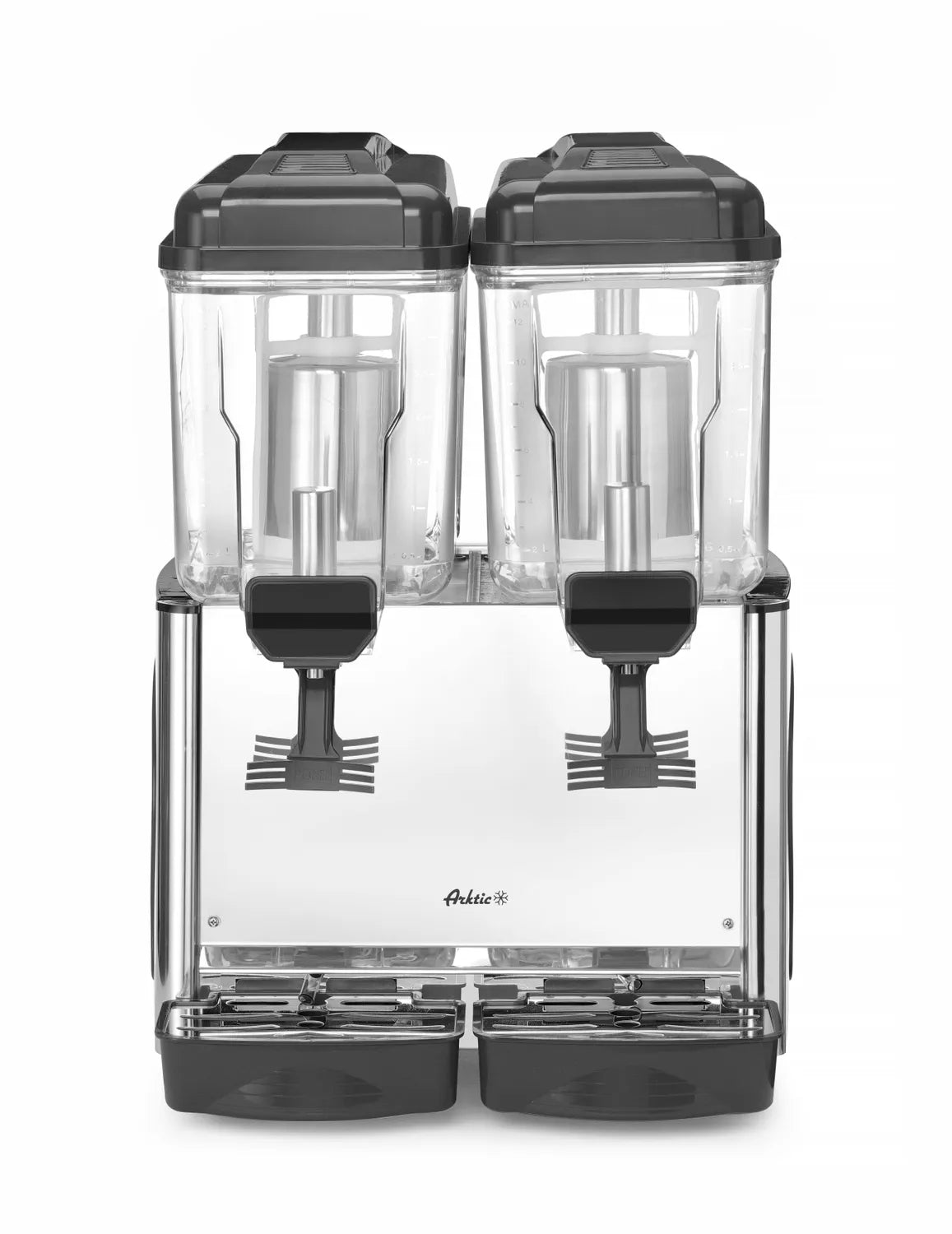 Saftdispenser / juicedispenser med kjøling på 2 x 12 liter – Elektrisk dispenser for juice og saft