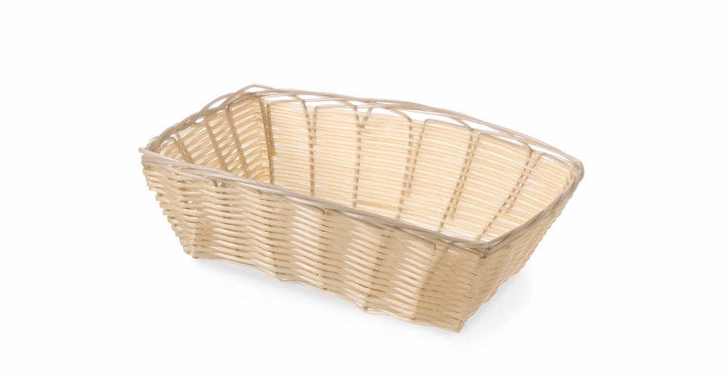Rektangulær brødkurv i slitesterkt polyrattan 225 x 150 x h65 mm