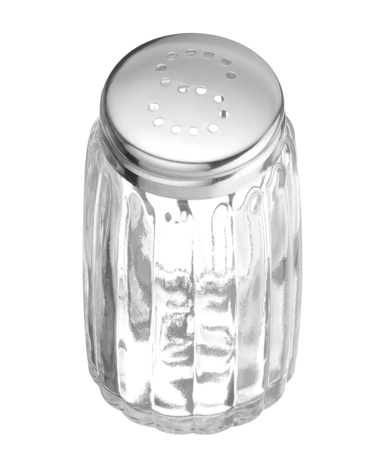 Salt- og pepperbøsse-sett – Glassbøsser med rustfrie lokk
