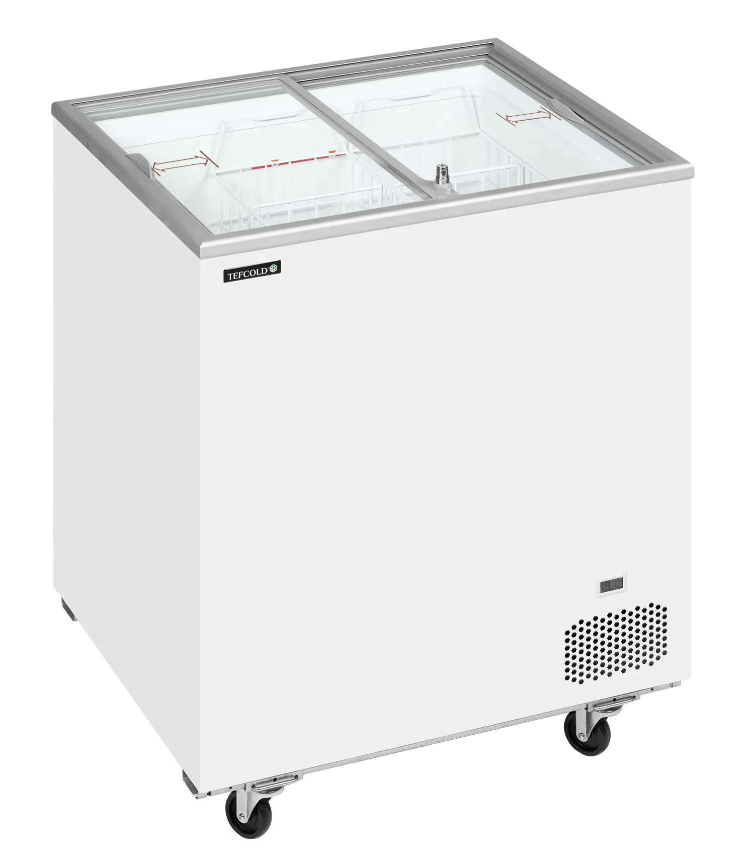 Iskremfryser Tefcold IC202SC – Displayfryseboks 165 liter med flate skyveglass