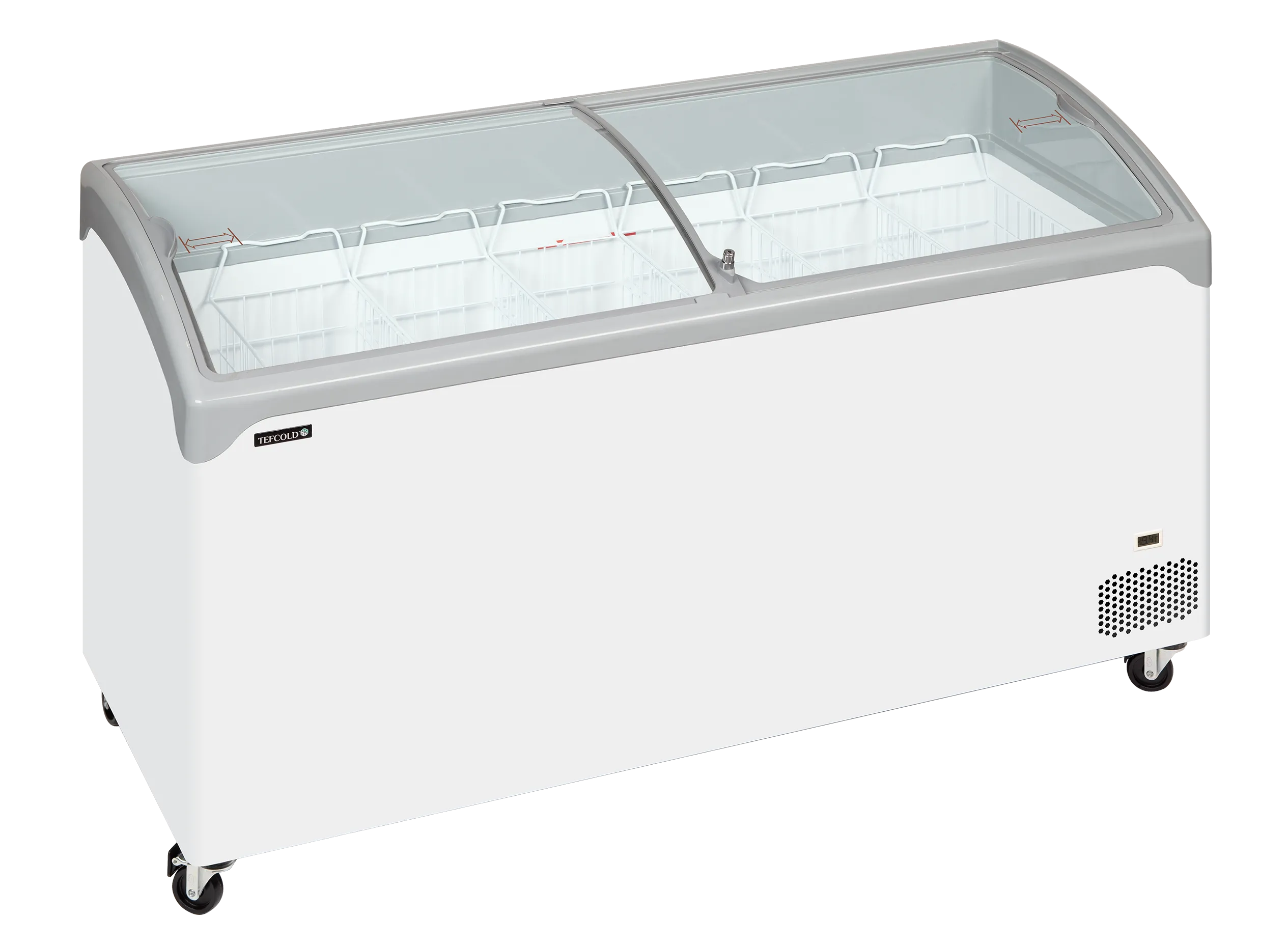 Iskremfryser Tefcold NIC502SCEB – Displayfryseboks 367 liter med buede skyveglass