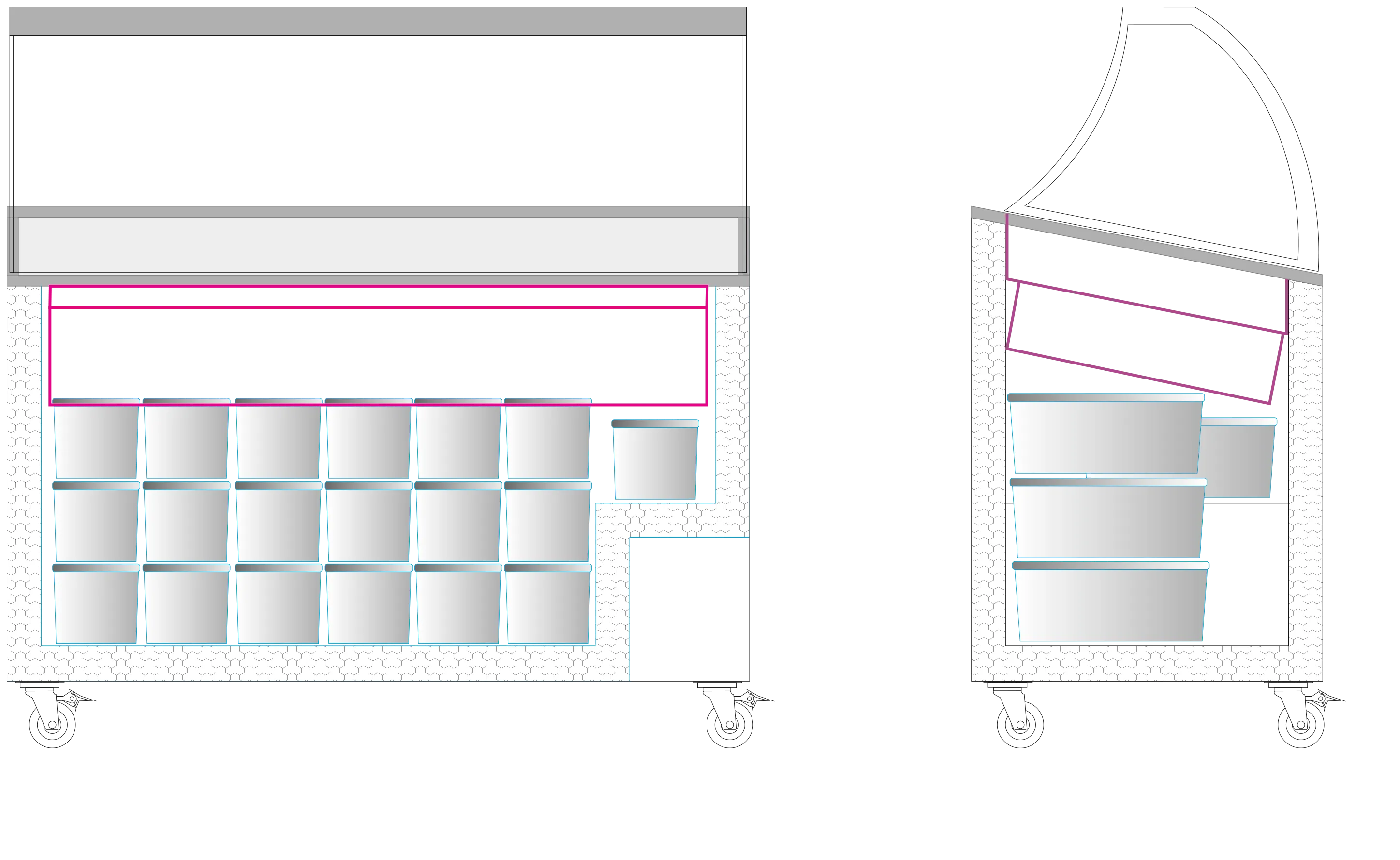 Iskremfryser Tefcold IC402SCE+SO – Serveringsfryser for kuleis med glassbeskyttelse