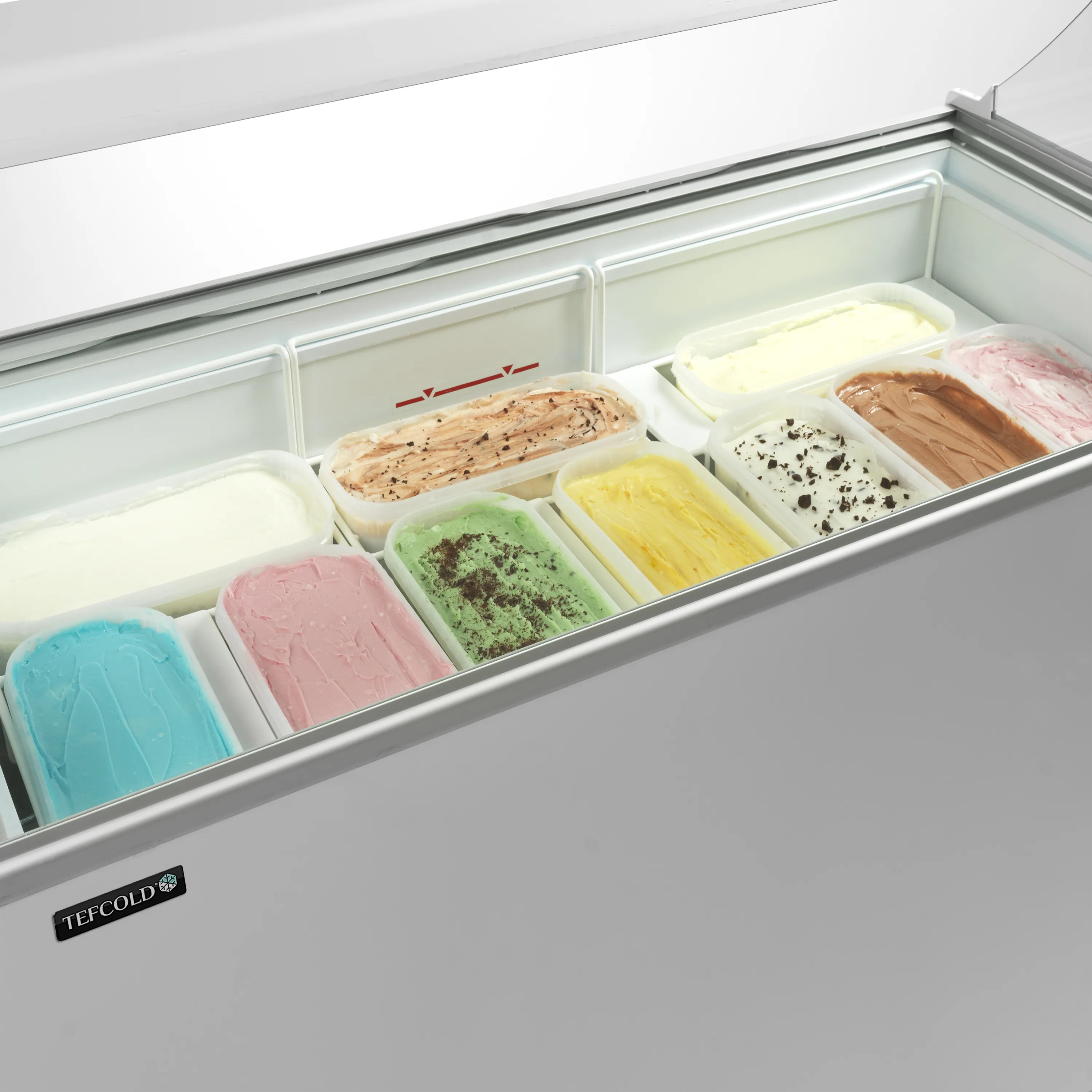 Iskremfryser Tefcold IC402SCE+SO – Serveringsfryser for kuleis med glassbeskyttelse