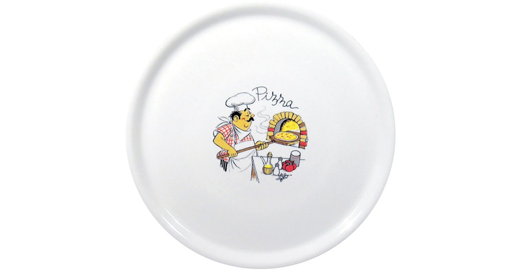 Pizzatallerken 6-pakk “Traditional” – flatt pizzaperfeksjon i porselen