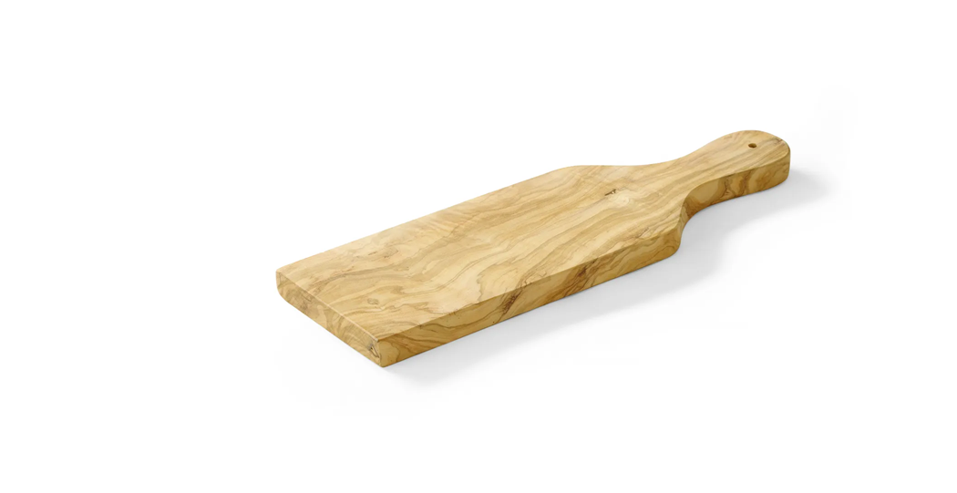 Ostebrett for perfekt skjæring med håndtak i oliventre