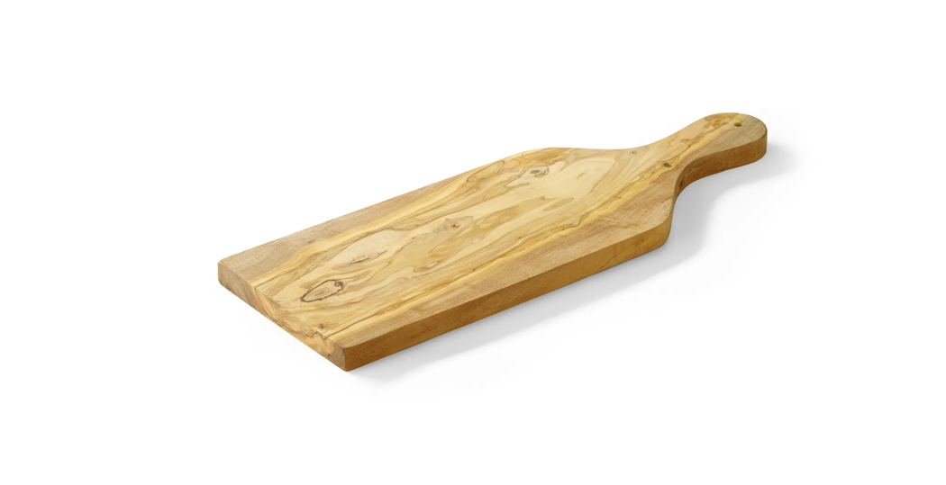 Ostebrett for perfekt skjæring med håndtak i oliventre