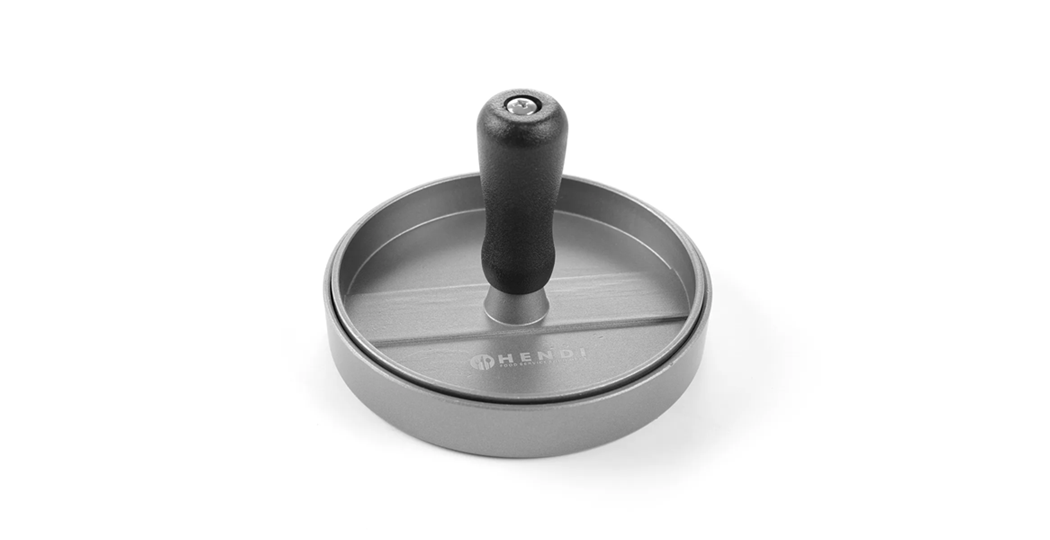 Hamburgerpresse i aluminium for ø115 mm burgere – Perfekte burgere hver gang