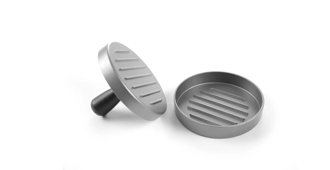Hamburgerpresse i aluminium for ø115 mm burgere – Perfekte burgere hver gang
