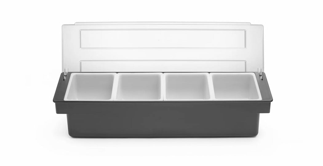 Praktisk garnityrbeholder for bar og servering for oppbevaring av frukt eller krydder