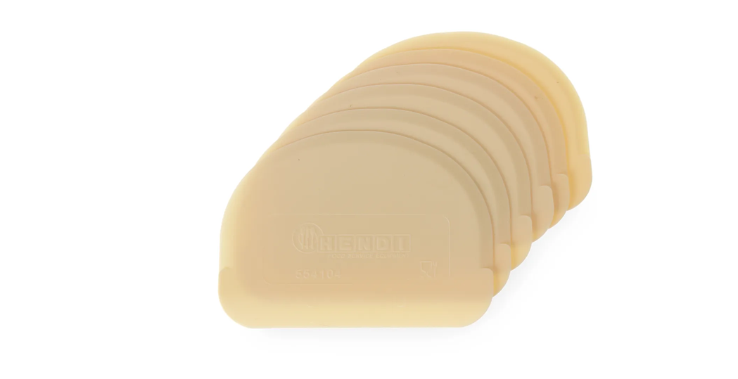 Fleksible deigskrapere – sett med 6 stk. i polypropylen