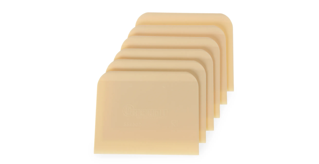 Rektangulære deigskrapere – 6-pakk i robust plast