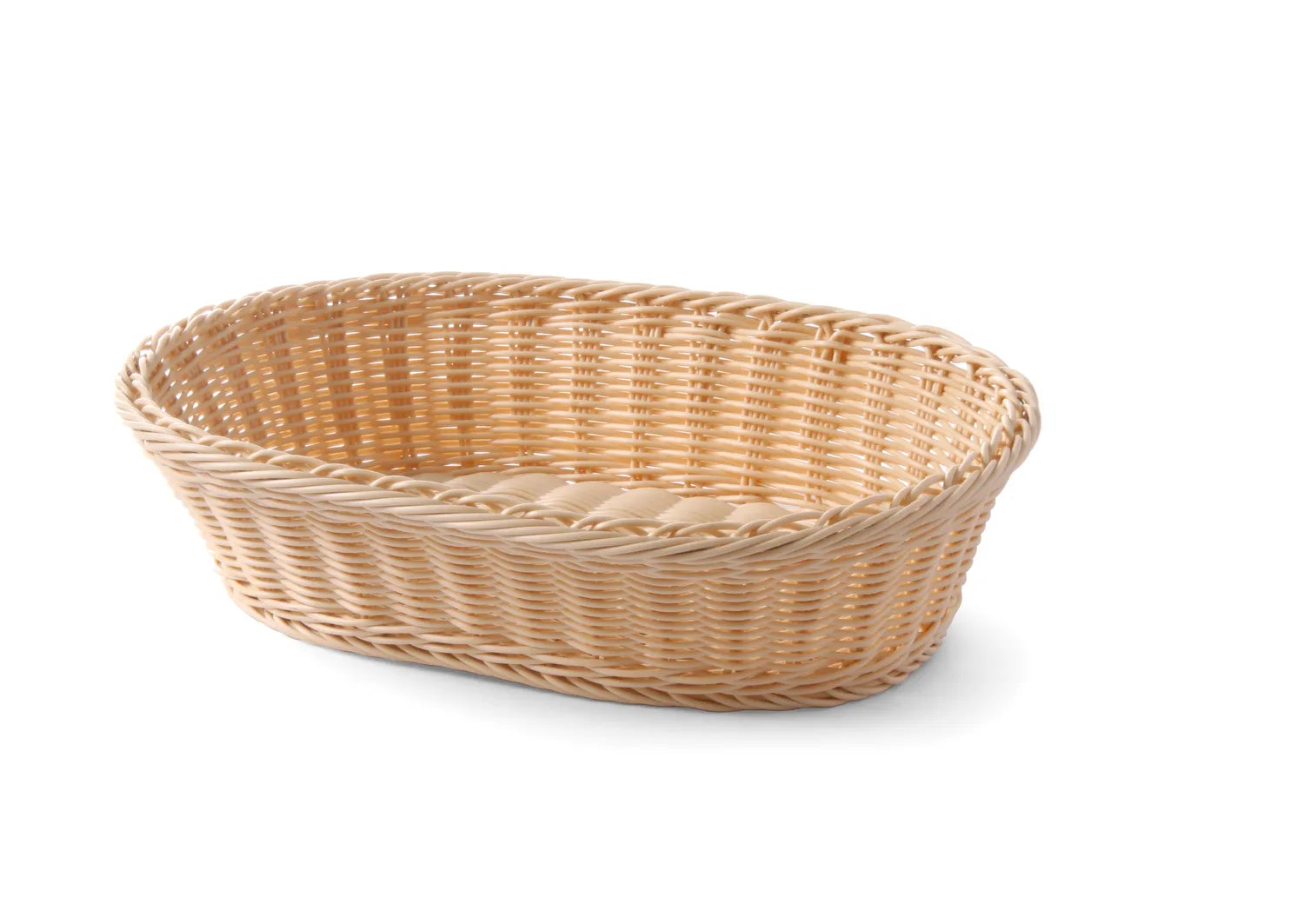 Elegant oval brødkurv i polypropylen med stål forsterking 380 x 270 x h90 mm