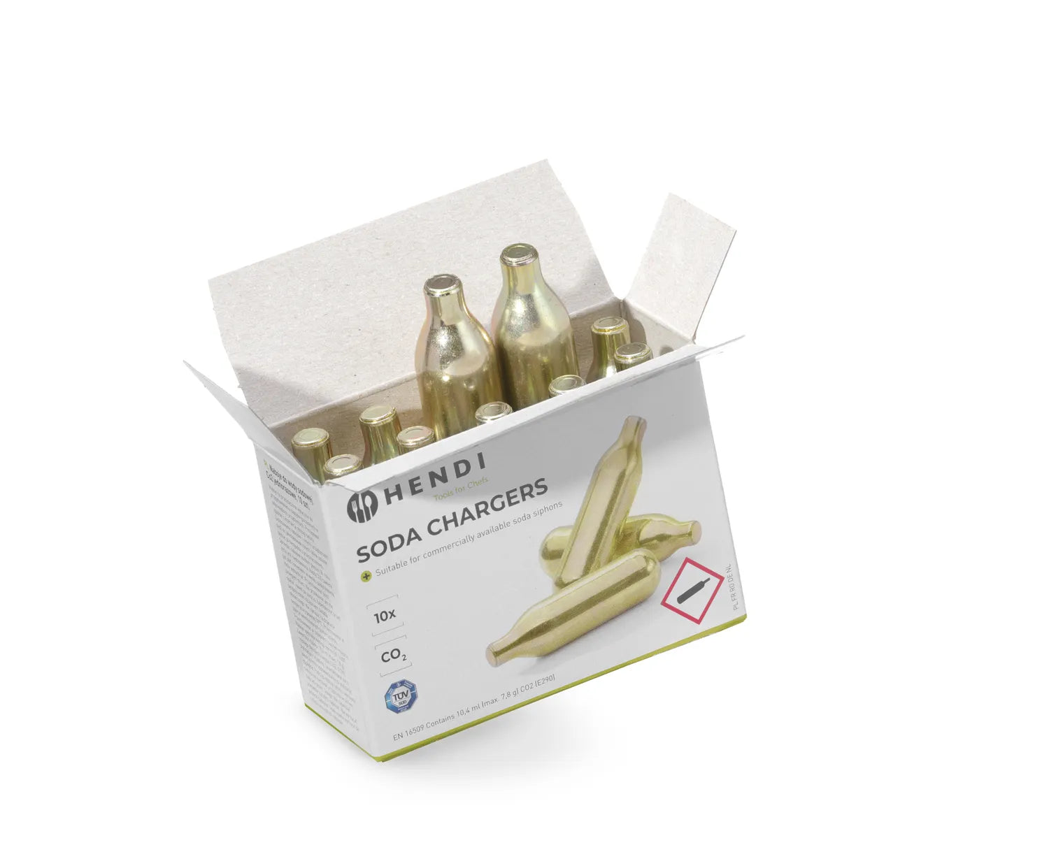 Gasspatroner CO₂ for Soda siphon i aluminium med 10 stk i pakken