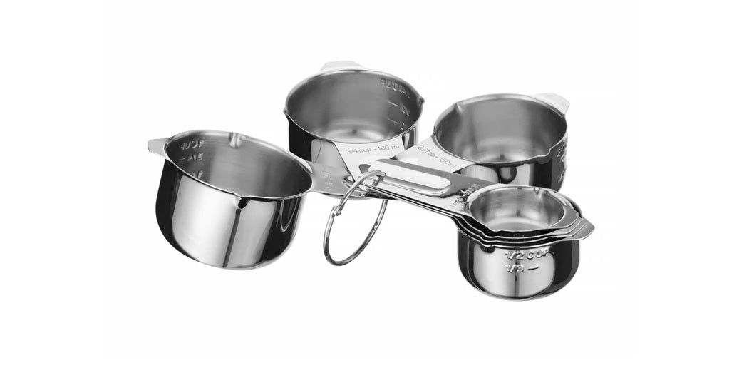 Målebegersett i rustfritt stål – 7 deler