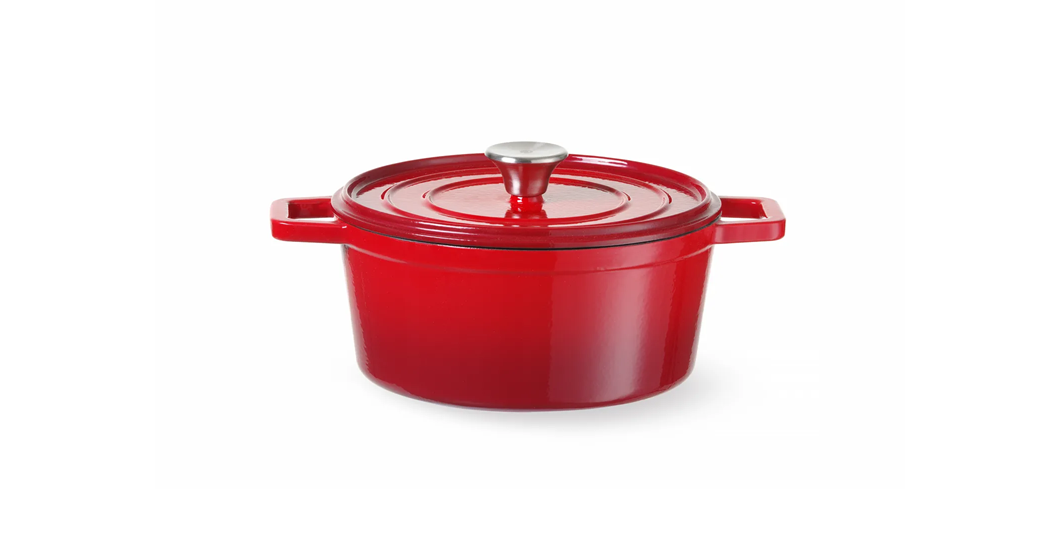 Støpejernsgryte emaljert fra 0,27 til 6,88 Liter gryten er energieffektiv og kan brukes på induksjon