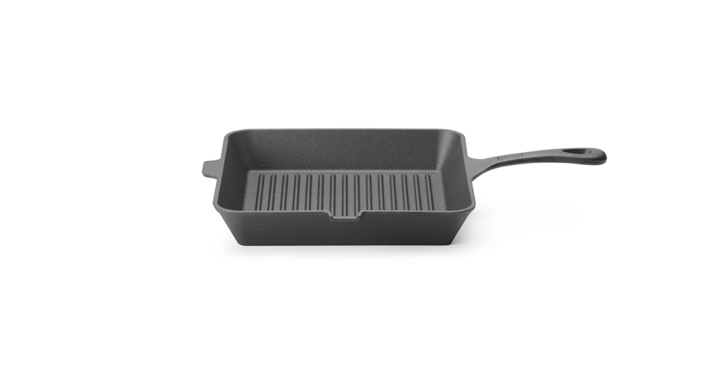Støpejernspanne / Grillpanne med non stick belegg 250 x 250 mm