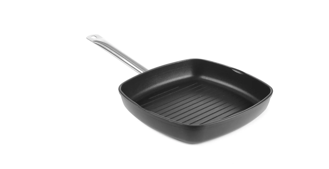 Grillpanne - rillet overflate Titanium 550x290x(h)55mm