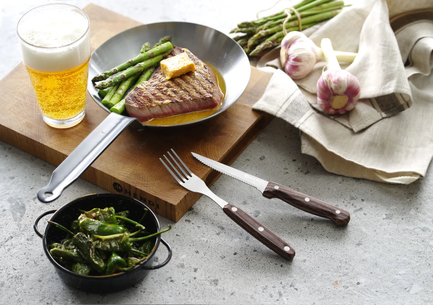 Biffgaffelsett med 6 stk i pakken – 6-delers gaffelsett for kjøtt og grilling