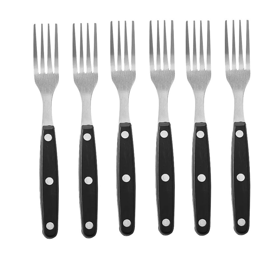 Biffgaffelsett med 6 stk i pakken – 6-delers gaffelsett for kjøtt og grilling