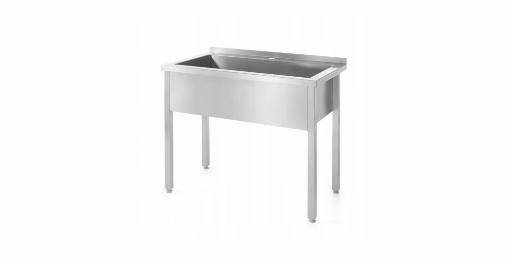 Rustfri vask / oppvaskkum sveiset kum: h300 mm, dybde 700 mm
