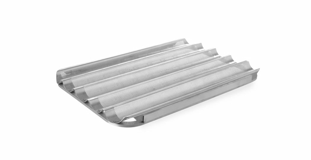 Bakebrett perforert for baguett 600×400 mm i aluminium