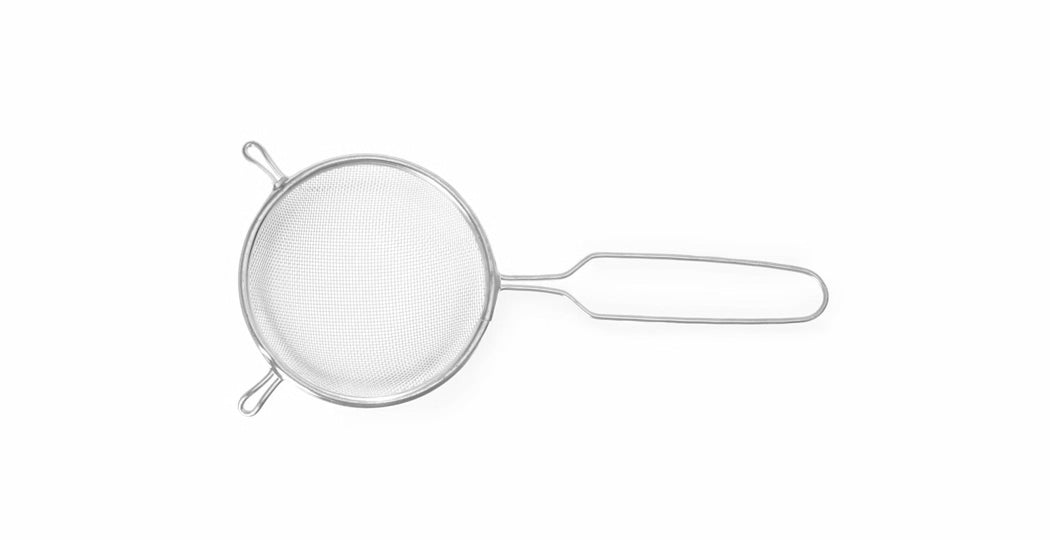 Sil / sikt – tinnbelagt, flere størrelser og med tråd-håndtak