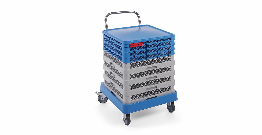 Tralle med håndtak for oppvaskkurver 50x50 cm