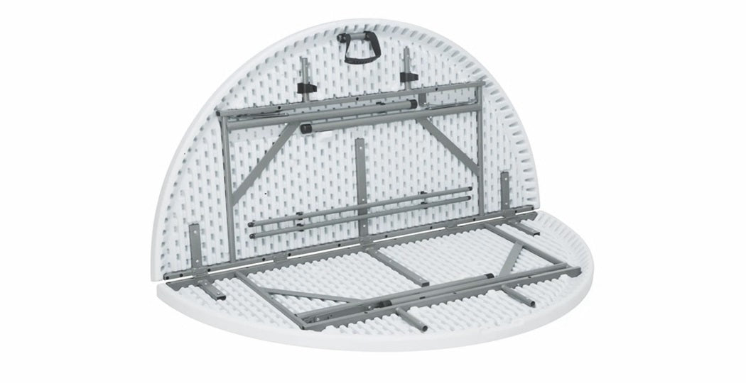 Sammenleggbart, rundt buffetbord – fleksibelt og slitesterkt