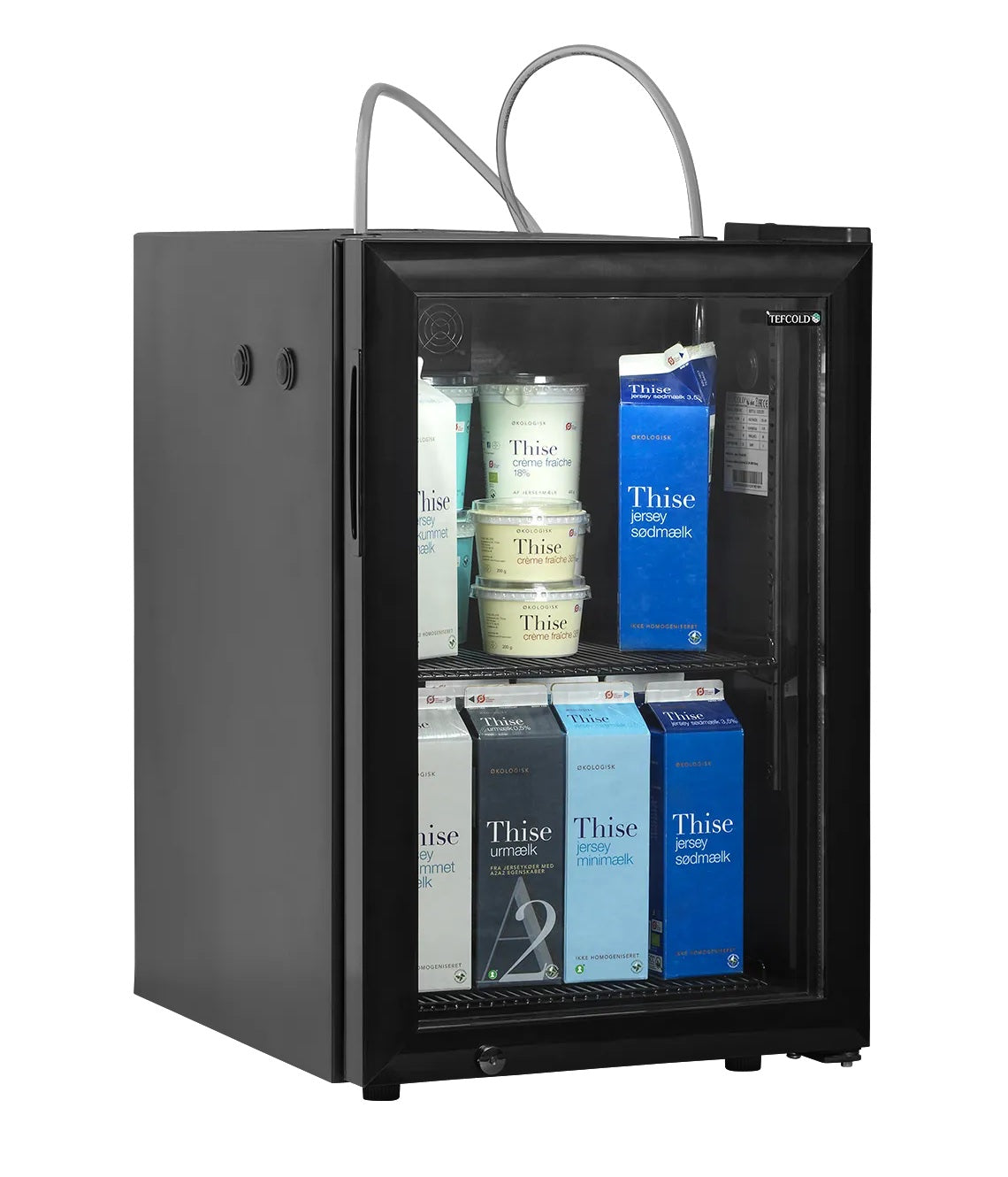 Tefcold Kjøleskap BC60 MC perfekt for melkekjøler til kaffemaskiner (ferdig hull i toppen for slanger)