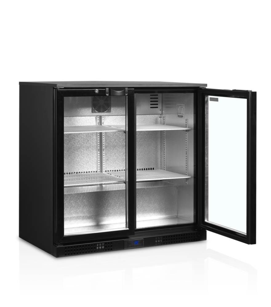 Tefcold Backbar Kjøleskap DB201H med glassdør og LED lys