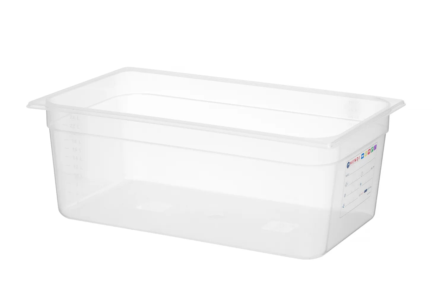 Kantine / plastbeholder GN1/1 HACCP - Matsikker plast som ikke absorberer lukt og smak