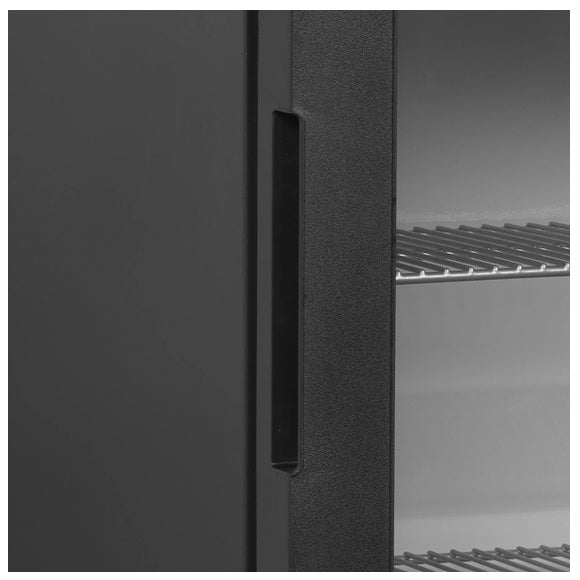 Minibar TM44G-1 sort med glassdør, lås og LED lys