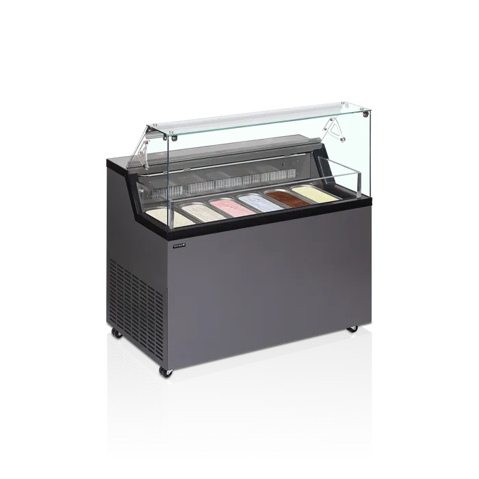 Tefcold iskremdisk Mirabella 6 med kapasitet 6 stk Napoli panner